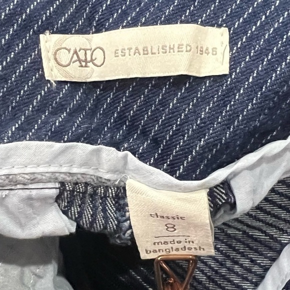 Cato Blue Pin Striped Wide Leg Jeans Size 8 Women's - Picture 2 of 6